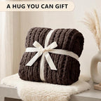 L'AGRATY Chunky Knit Throw Blanket - Image 7