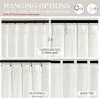 PleatedDrapes Light Filtering Pure White Curtains 84 Inches Long - Image 4