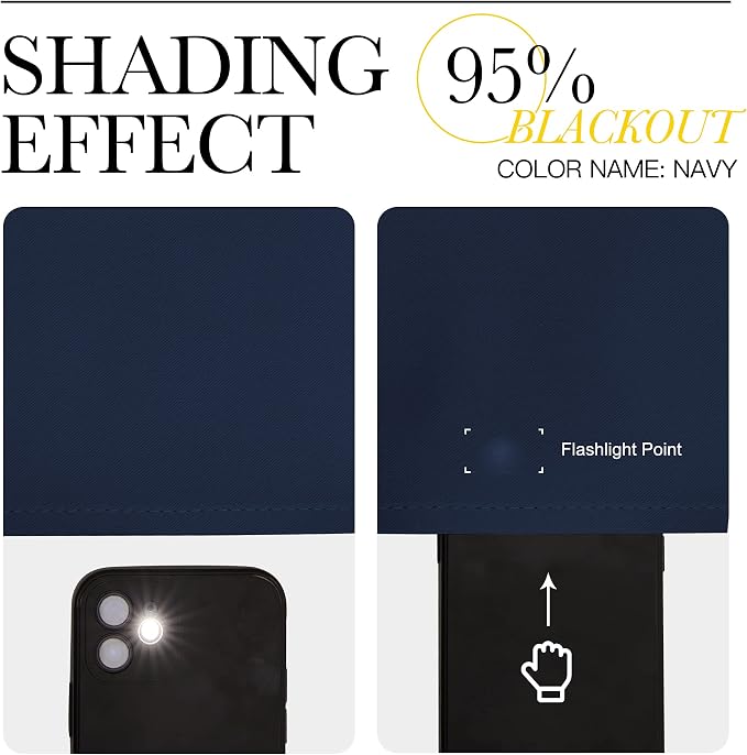 NICETOWN Blackout Navy Blue Curtains - Image 9