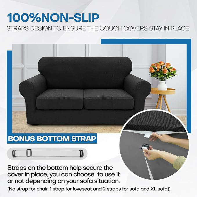 XINEAGE 2026 New 4 Pieces Extra Large Couch Covers - Image 7
