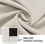 SimpleHome Cream 100% Blackout Curtains Room Darkening Living Room 45 Inch | - Image 7