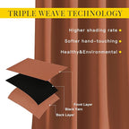 NICETOWN Burnt Orange Blackout Curtains 2 Panels Set, Grommet Top Room - Image 3