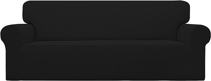 Easy-Going Stretch Oversized Sofa Couch Slipcover Washable Black | 1-Piece by Easy-Going