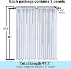 Simplebrand Burgundy Red Sheer Curtains 96 Inches Long, Light Filtering Rod - Image 2
