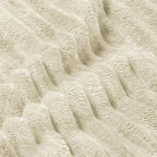 BEDELITE 3D Ribbed Jacquard Beige Fleece Twin Blanket - Image 4