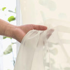 Cream Sheer Curtains 63 Inches Long 2 Panels - Image 5