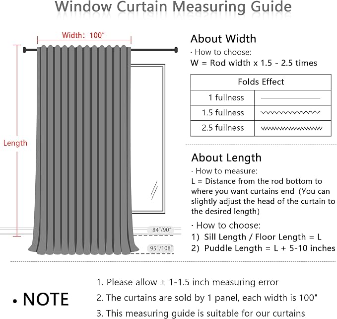 MYSKY HOME 90 Inch Natural Curtains - Image 6