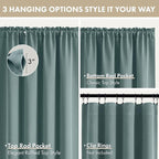 MIULEE Dusty Blue Blackout Curtains 4 Panels Set 72 Inch Length Bedroom | - Image 8