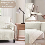Soft Quilted Couch Cover with Pockets - Image 5
