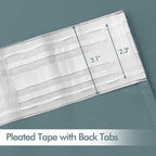 MIULEE Greyish Blue Back Tab Blackout Curtains 52x84 Inch Length 2 Panels | Rod - Image 4