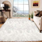 Latepis Area Rugs 6x9 Faux Fur Sheepskin Rug by Latepis