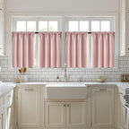 MIULEE 4 Panel Set Short Bedroom Blackout Curtains 54 Inch Long Light Pink | - Image 7