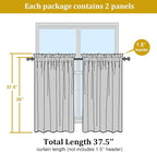 Short Sheer Curtains 36 Inches 2 Panels Set - Image 3