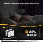 MIULEE Blackout Curtains for Bedroom 2 Panels 40 x 63 Inch Long Lilac | Thermal - Image 2