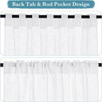 RYB HOME White Curtains & Drapes - Image 2