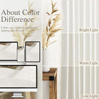 Extra Wide Beige White Curtains 96 Inches Long - Image 3