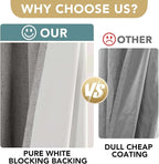 H.VERSAILTEX Linen Blackout Curtains 96 Inches Long, 100% Absolutely Blackout - Image 3