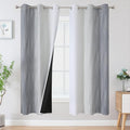 Grey and Greyish White Ombre Blackout Curtains by ESTELARTEXTILER