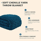L'AGRATY Chunky Knit Throw Blanket - Image 2