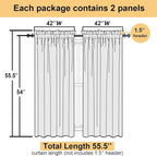 Orange Sheer Curtains 54 Inch Length 2 Panels, Voile Light Filtering Curtains - Image 4