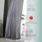 Black Sheer Curtains Dark Color Curtain Panels - Image 5