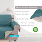 U-NICE HOME Reversible Recliner Chair Covers, Pet Friendly, Elastic Straps - Image 4