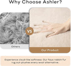 Ashler Faux Fur Rug, Ultra Soft Faux Rabbit Fur, 6 x 9 Feet Rectangle, Machine - Image 3