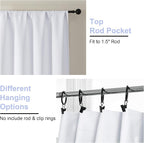 Simplebrand Pure White Light Filtering Curtains - Image 4