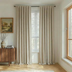 NICETOWN 100% Black Out Curtains 84 inch Long, Thick Linen Blend Rod Pocket & by NICETOWN