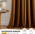 MIULEE Blackout Curtains for Bedroom 2 Panels 40 x 54 Inch Long Gold Brown | - Image 5