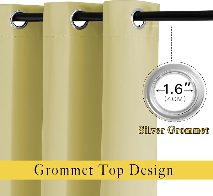 NICETOWN Room Darkening Window Curtains & Drapes 72" Long - Image 2