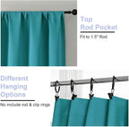 Simplebrand Ava Teal Short Blackout Curtains - Image 4