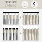 100% Blackout Pinch Pleated Linen Curtains 105 Inches Long - Image 9