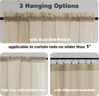 Chyhomenyc Taupe Sheer Curtains 90 Inches Long 2 Panels, Light Filtering Taupe - Image 5