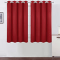 Bright Red Blackout Curtains 52 x 54 Inch Length/Set of 2 Curtain by Lemomo