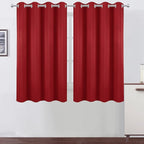 Bright Red Blackout Curtains 52 x 54 Inch Length/Set of 2 Curtain by Lemomo