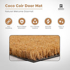 Coir Welcome Mat, Welcome Daisies, 17 x 29 in | 100% Natural Coir, Anti-Shedding - Image 4