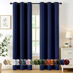 MIULEE Blackout Curtains for Bedroom 2 Panels 34 x 72 Inch Long Navy Blue | by MIULEE