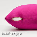 GIGIZAZA Hot Pink Velvet Pillow Covers 18x18 Decorative Pillows Pack of 2 | - Image 4