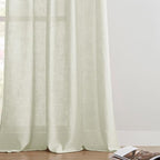 Joydeco Linen Curtains 84 Inch Length 2 Panel Sets, Light Filtering Curtains - Image 7