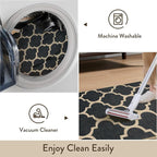 Lahome Moroccan 3x5 Outdoor Rug, Easy Jute Black Washable Rug - Image 4