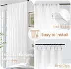 BGment 72 Inch Length White Linen Curtains - Image 6
