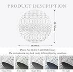 Lahome Moroccan Round Area Rug - 3Ft Round Rug Non-Slip Washable Soft Round - Image 2