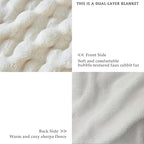 60x80 Inches Ultra-Soft Fuzzy Faux Fur Plush Twin Size Blanket - Image 3