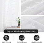 SpaceDresser Check Sheer Curtains 72 Inches Long - Image 5
