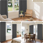 Joydeco Blackout Curtains 96 Inches Long, Thermal Insulated Black Out Curtains - Image 5