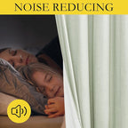 NICETOWN Sage Green High-End Thermal Flax Linen Curtains, Full Blackout Privacy - Image 4