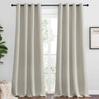 NICETOWN Natural Room Darkening Curtains 108" Long by NICETOWN