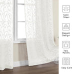 Furman Sheer Ivory Curtains 84 inches Long - Image 5