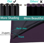 Yakamok Purple 100% Blackout Curtains 84 Inches Long - Image 5